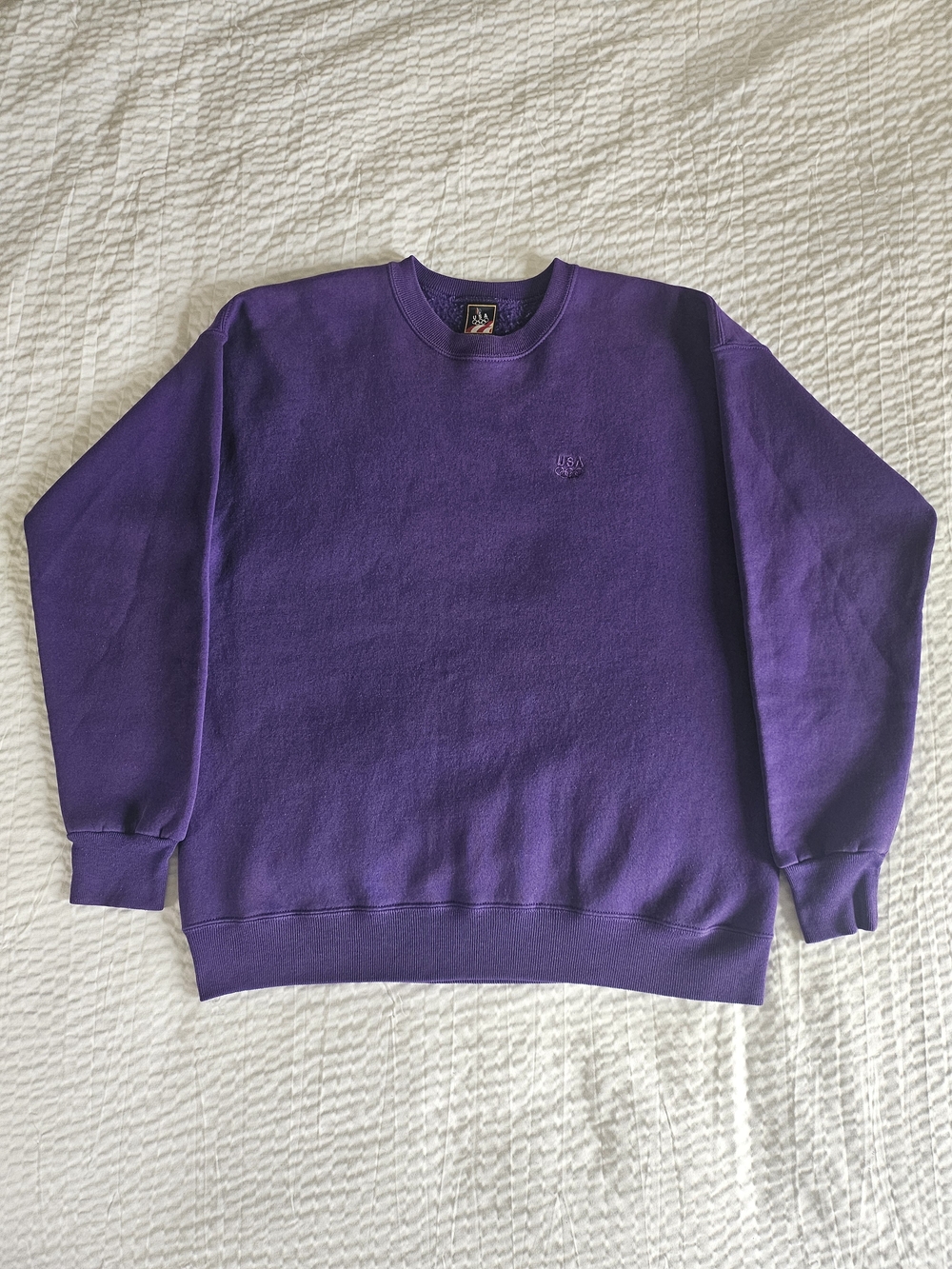 Princess Di Olympics USA Pullover 90s Vtg Sports Purple Sweatshirt Hoodie Whimsy
